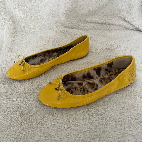 { Sam Edelman Flats } Women's Yellow Ballet Flats - Picture 4 of 9